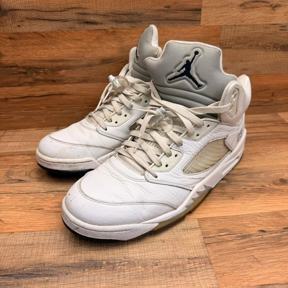 Nike Air Jordan 5 Retro White 2015 Size 14 136027-130 basketball shoes